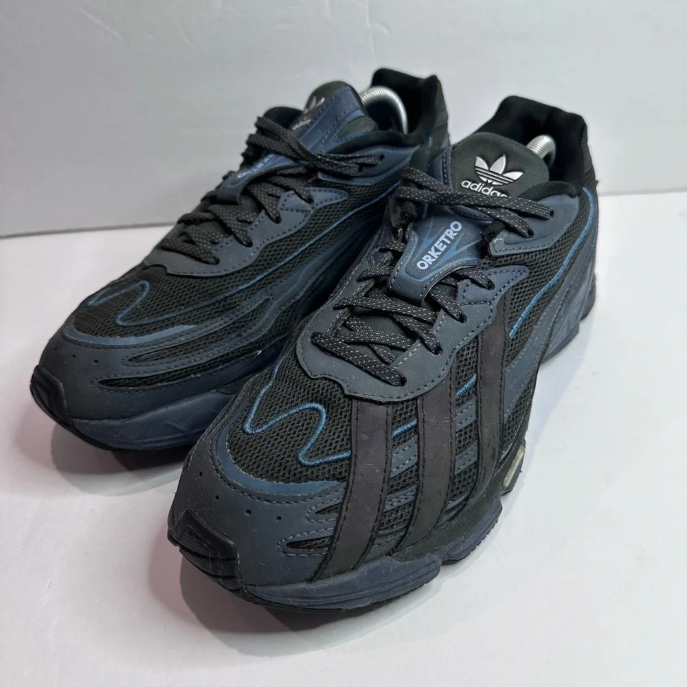 Used Men’s Adidas Orketro Black and Dark Blue Running Shoes